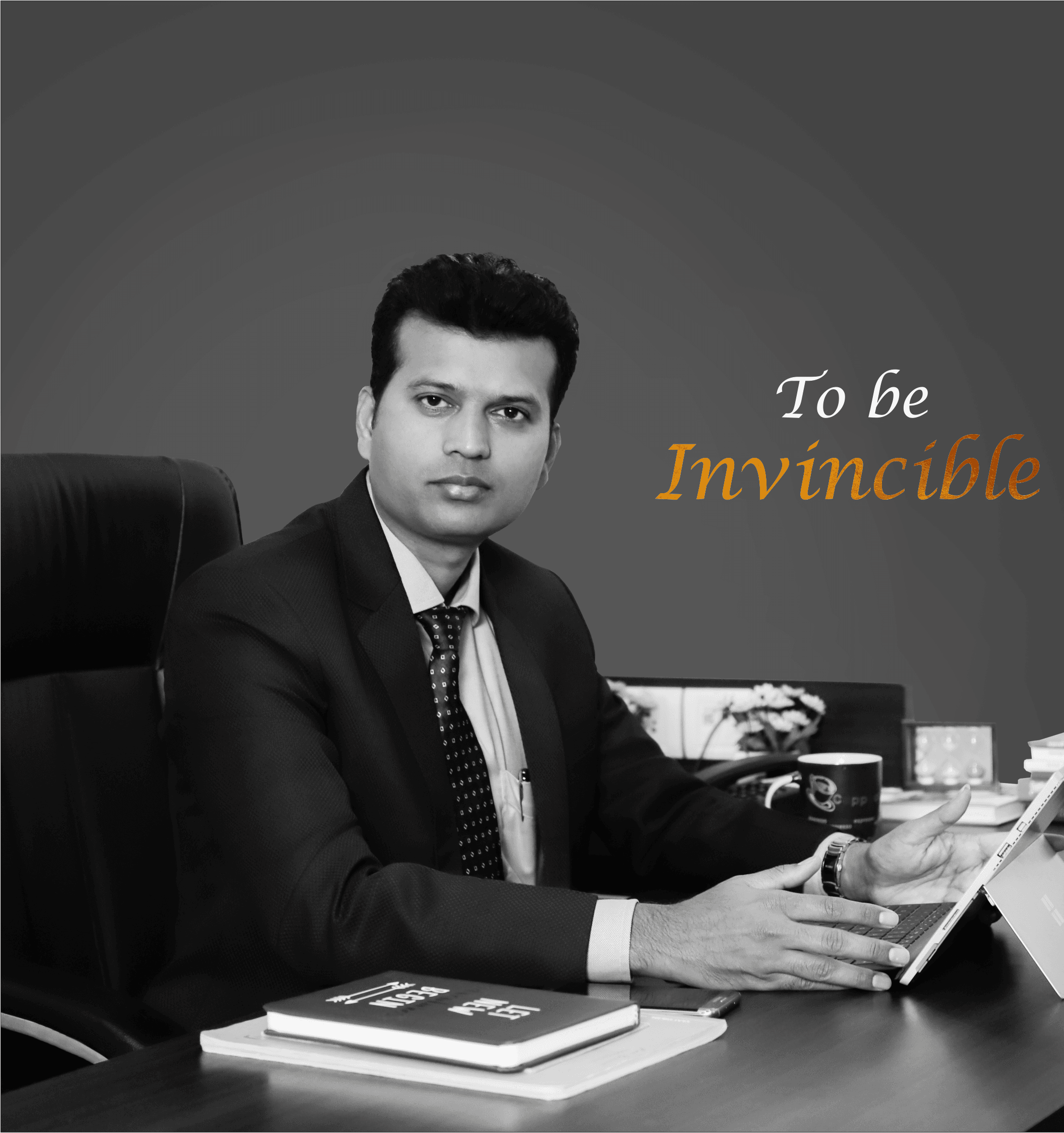 Ram Bhojane, Founder & CEO of RB Chanakya, at his desk
